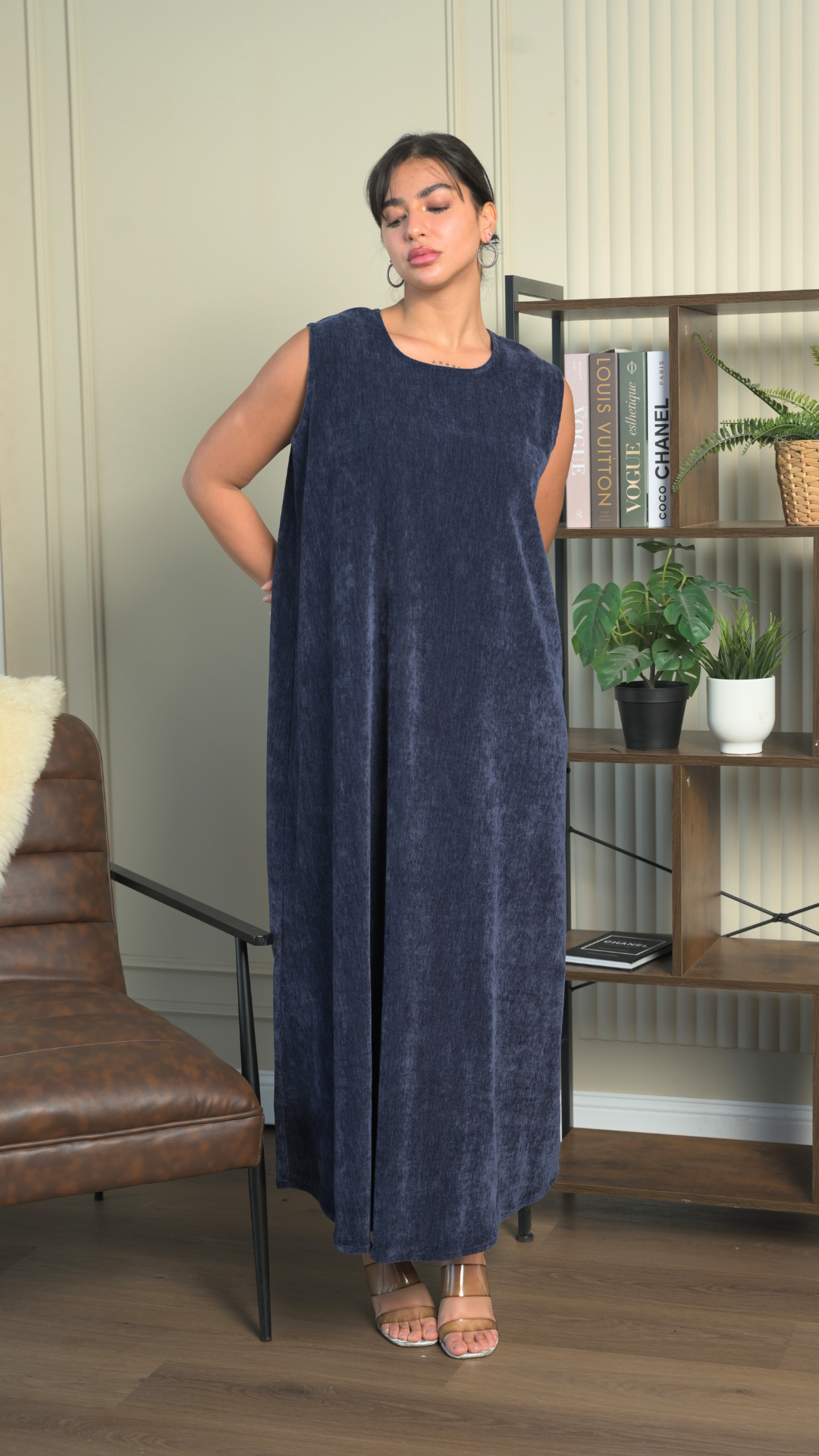 Corduroy Fabric Slip Dress